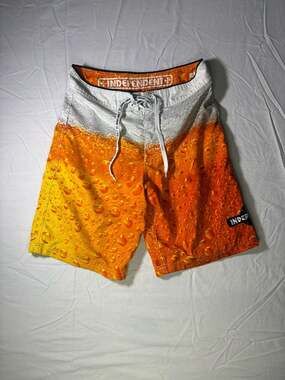 Independent 'Built to Grind' Beer Print Board Shorts
